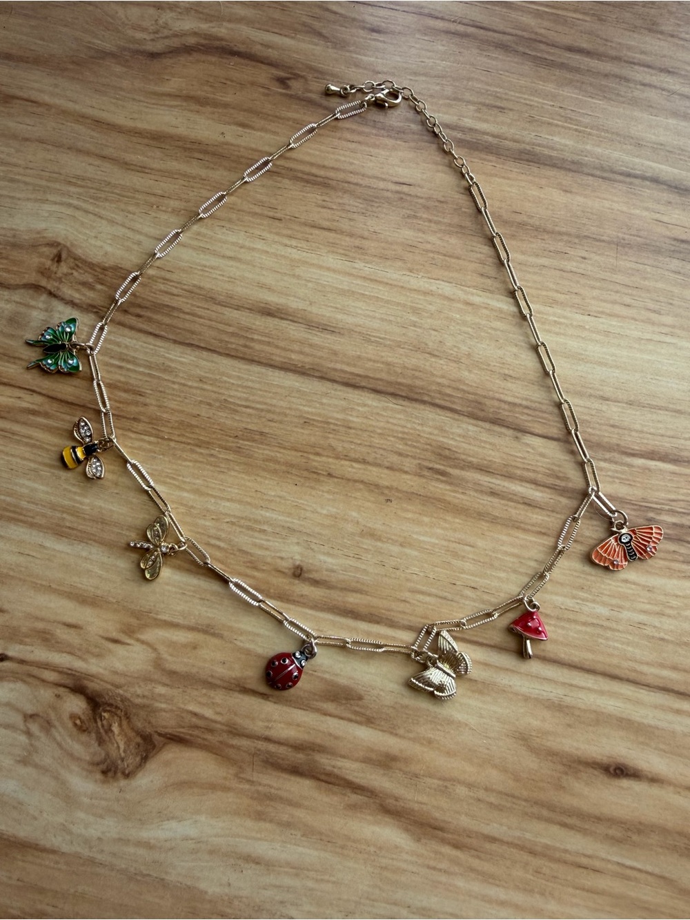 Gold Charm Necklace - Last of the Bugs theme
